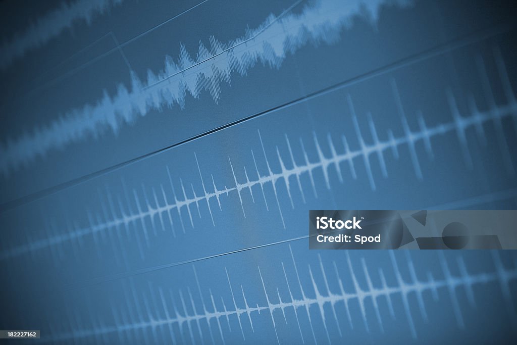 waveforms de áudio - Foto de stock de Monitor de computador royalty-free