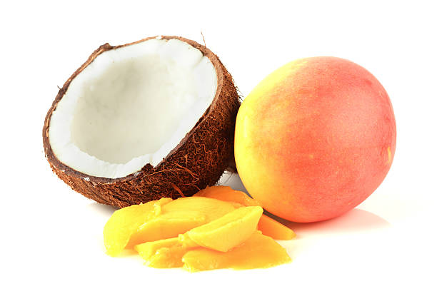 Coconut and Mango stock photo