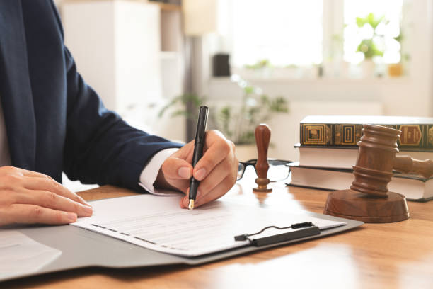 istock Notary public or lawyer working in the office 1822282569