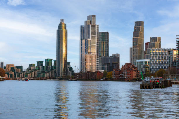 istock Modern London cityscape reflected in river Thames 1822289705