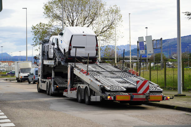 istock Car transport truck 1822291383
