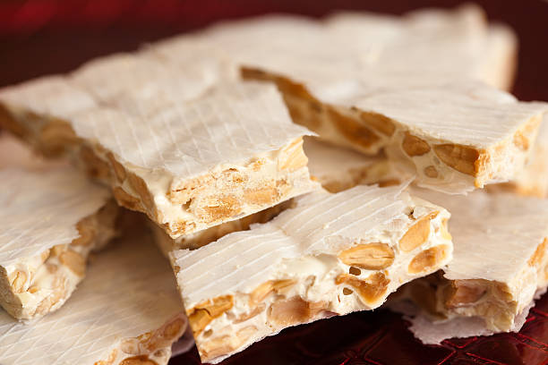 turrón - torrone fotografías e imágenes de stock