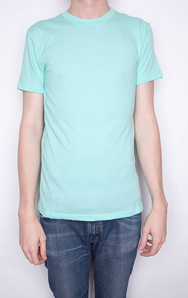 istock Blank Light Blue T-Shirt Crop 182229782