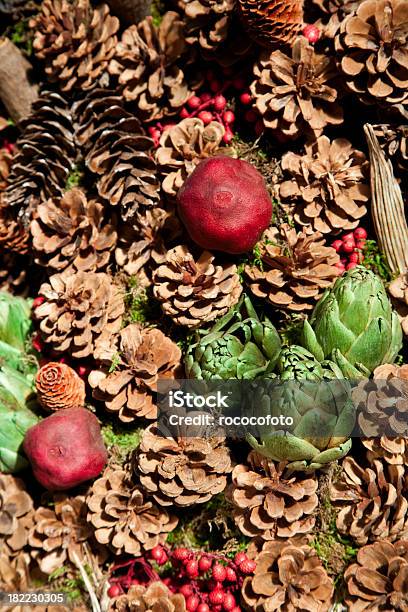 Christmas Floral Diplay Stock Photo - Download Image Now - Artichoke, Christmas, Backgrounds