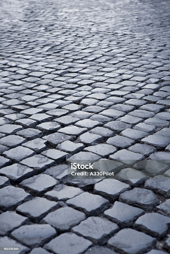 Roman Cobblestones "Historic cobblestone streets in Rome, Italy." Rome - Italy Stock Photo