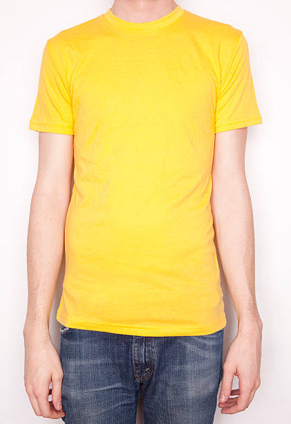 istock Blank Yellow T-Shirt Crop 182230409
