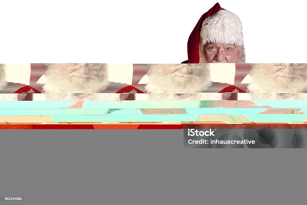 Zdjęcia Real Santa Claus posiada znak puste - Zbiór zdjęć royalty-free (Aktywni seniorzy)