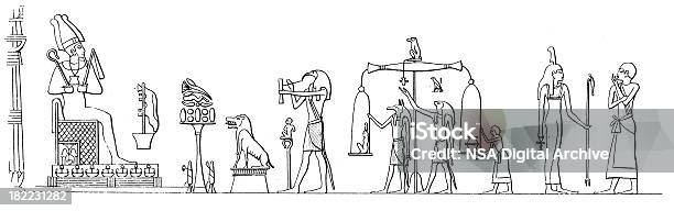 오시리스 심사위원의 이 방전됨앤틱형 이전기록 일러스트 고대 이집트 문화에 대한 스톡 벡터 아트 및 기타 이미지 - 고대 이집트 문화, 19세기, 개념