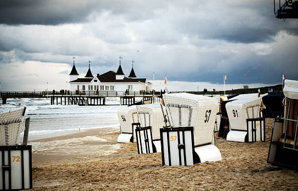 beach chairs at the baltic sea
