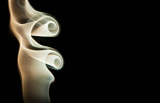 Smoke abstract on black  background stock photo