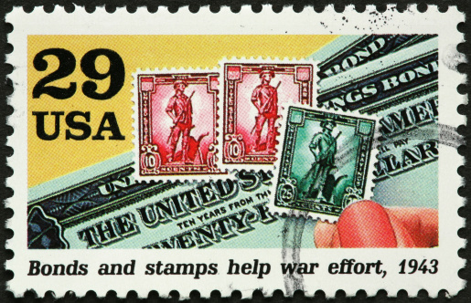 world war II savings bond stamps