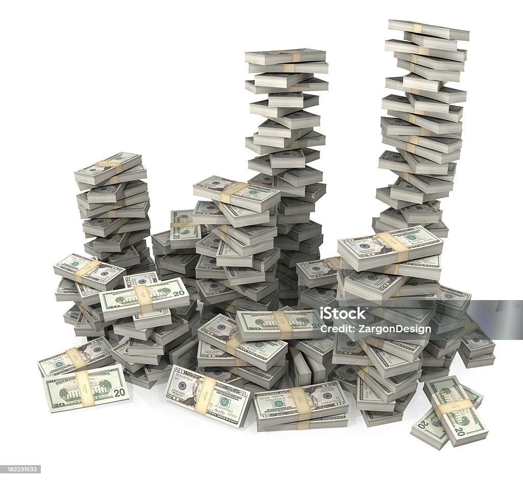 Pilha de dinheiro - Foto de stock de Moeda Corrente royalty-free