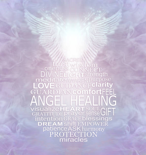 istock Beautiful Angel Healing Circle Word Cloud Wall Art 1822316011