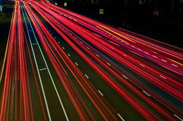 istock Light Trails from Car Taillight's on the Highway 1822326259