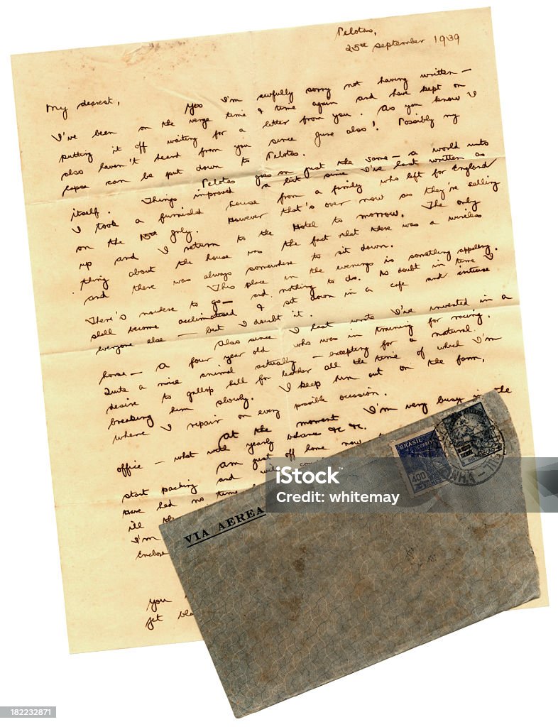 Letra do Brasil, 1939 - Foto de stock de Carta - Documento royalty-free