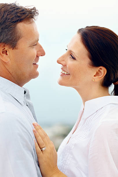 istock Smiling mid adult lady with her husband 182232971