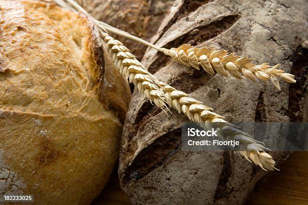 Bread Breads And Wheat Stock Photo - Download Image Now - Brown Bread, Cereal Plant, Close-up