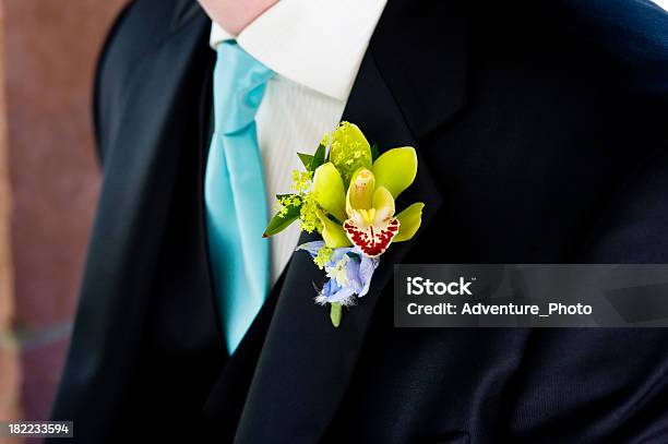 Boutonniere On Groom At Wedding Stock Photo - Download Image Now - Adult, Beauty, Boutonniere