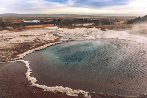 Photo of Geothermal geysir area in golden circle Iceland in autumn