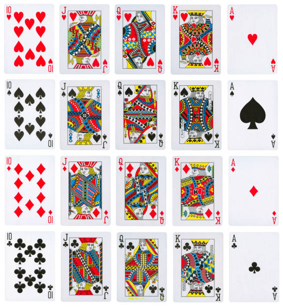 istock All Royal Flushes istolated on white 182233707