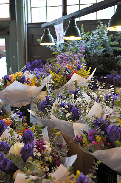 Flower Market stock photo