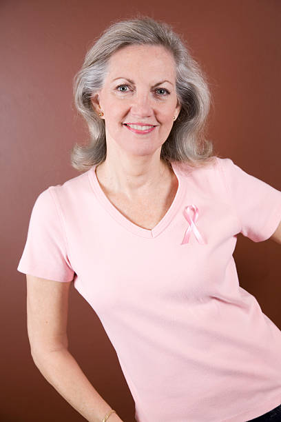 istock Breast Cancer Awareness Lady with Ribbon 182235106