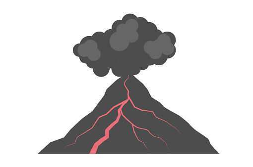 Mountains and nature calamities concept vector