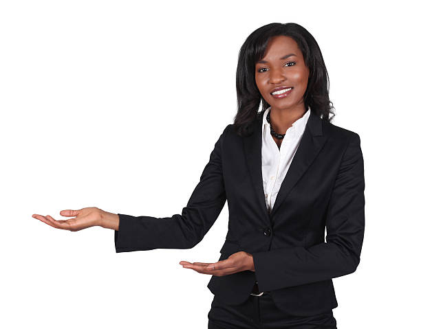 istock Businesswoman advertising 182235759