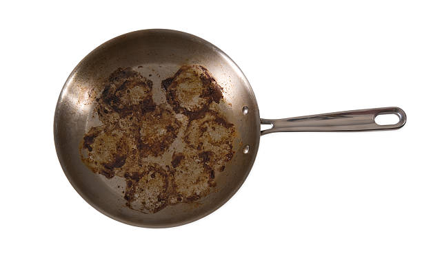 Stainless Steel Frying Pan stock photo