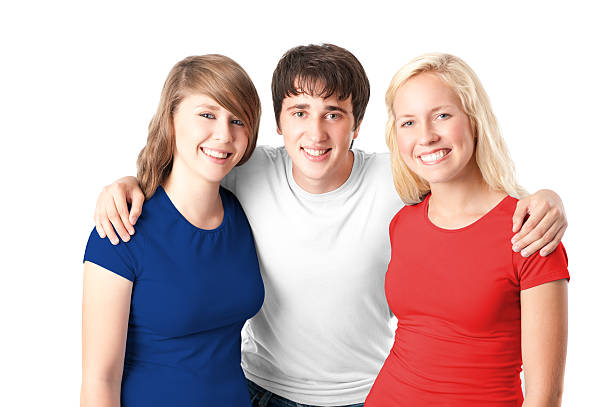 istock Friends making a French flag 182235976