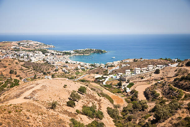 istock Crete Coast Greece Village and Mediterranean Sea 182236263