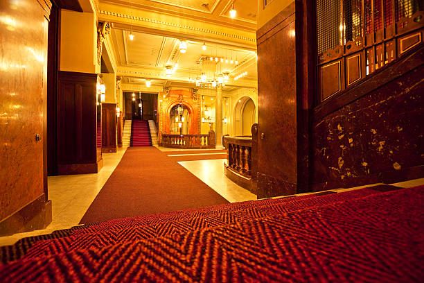 red carpet su scale in marmo - prague czech republic czech culture castle foto e immagini stock