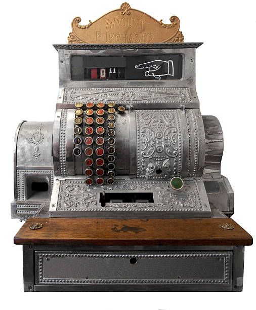 アンティーク現金レジスタ - cash register old fashioned antique shopping ストックフォトと画像