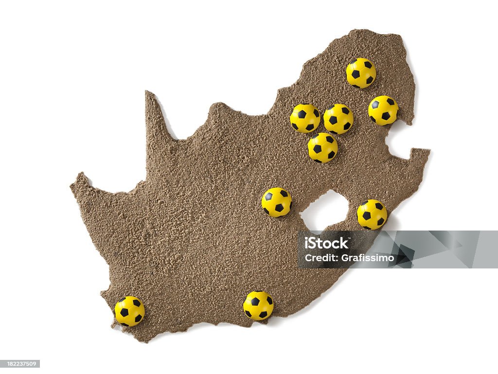 Todas as cidades da África do Sul Campeonato do Mundo de 2010 - Foto de stock de Areia royalty-free