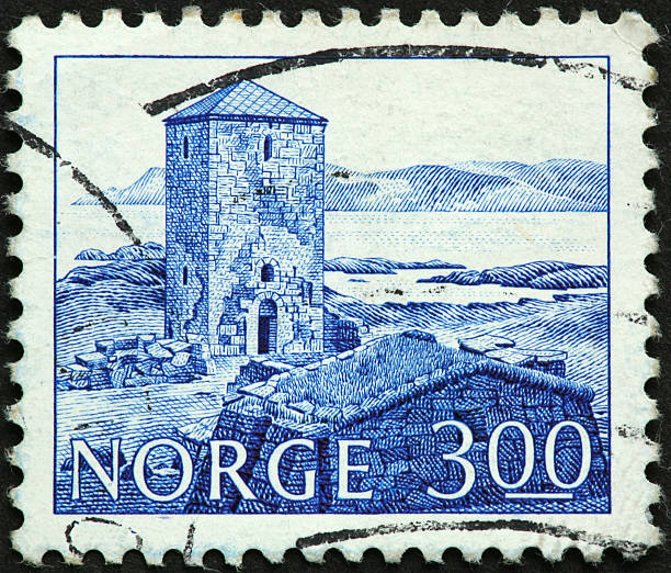 istock stone tower and hut overlooking the sea 182237553