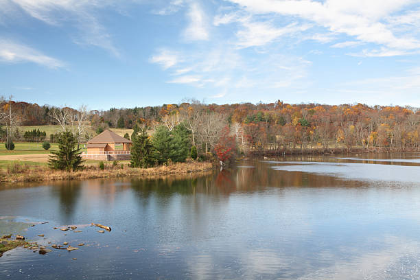istock Autumn at Green Lane Lake 182237584