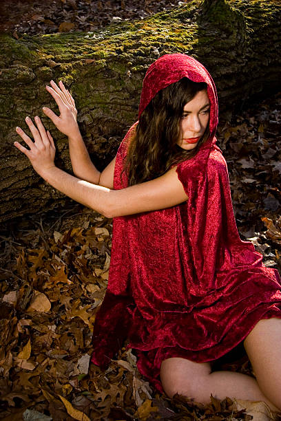 Red Riding Hood de estar - foto de acervo