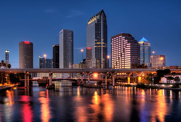 istock Downtown Tamp Bay Florida at Dusk River side 182238020