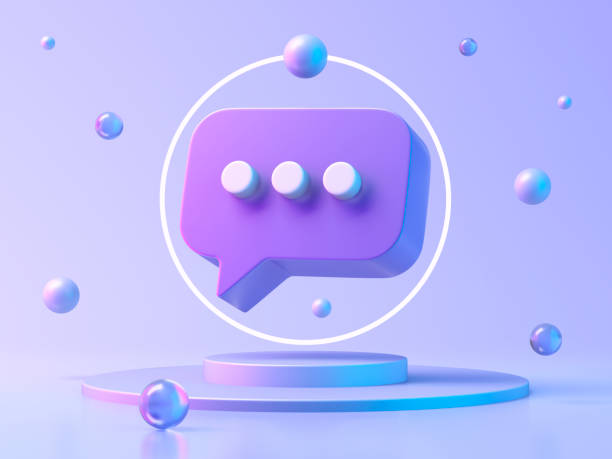 istock Chat discussion icon on the podium 1822381557