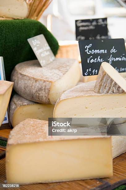 Cheese At The Market Stock Photo - Download Image Now - Arrangement, Cheese, Cheese Wheel