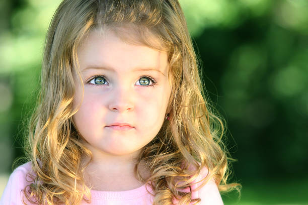Cute Little Girl with a Confussed Expression