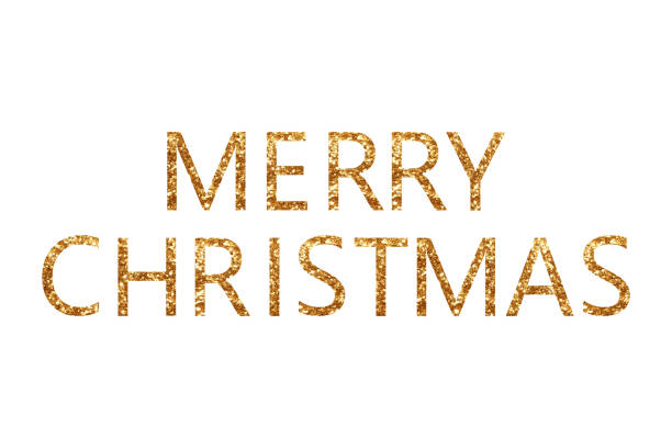 istock Merry Christmas glitter golden sign 1822386052