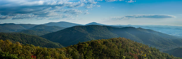 A stunning panorama of Blue Ridge Mountains