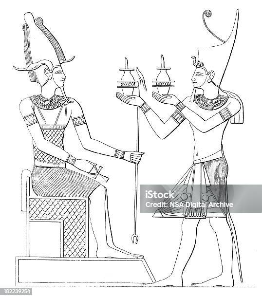 Osiris Und Pharaoantike Geschichte Illustrationen Stock Vektor Art und mehr Bilder von 19. Jahrhundert - 19. Jahrhundert, Altertümlich, Antike Kultur