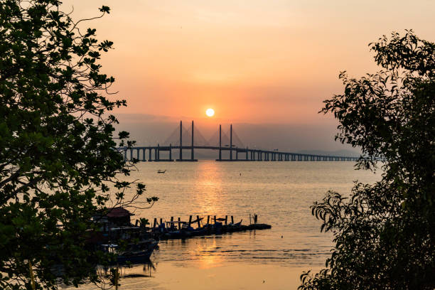 istock Penang Bridge view during dawn indicating good tourism in Malaysia 1822394322