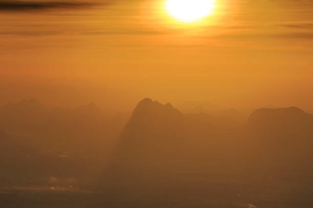 istock landscape of mountain in twilight time. 1822395375