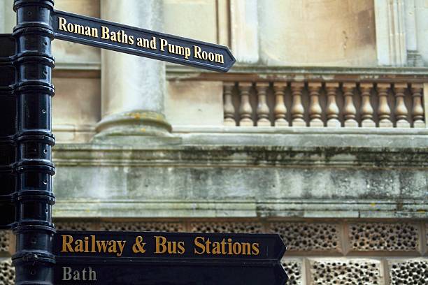 istock Roman baths arrow sign 182240684