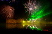 Fireworks display and laser show