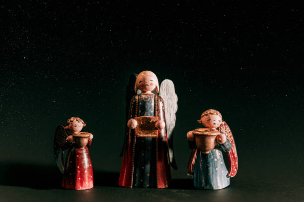 istock Christmas angels under the starry sky 1822414774
