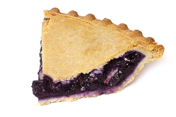 istock A slice of blueberry pie on a white background 182241582